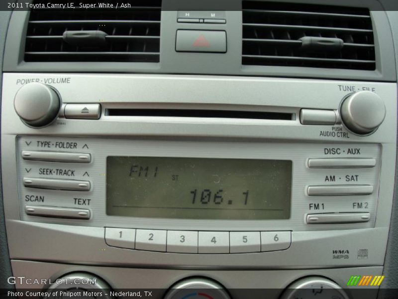 Super White / Ash 2011 Toyota Camry LE