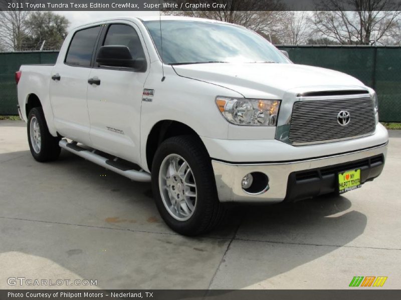 Super White / Graphite Gray 2011 Toyota Tundra Texas Edition CrewMax