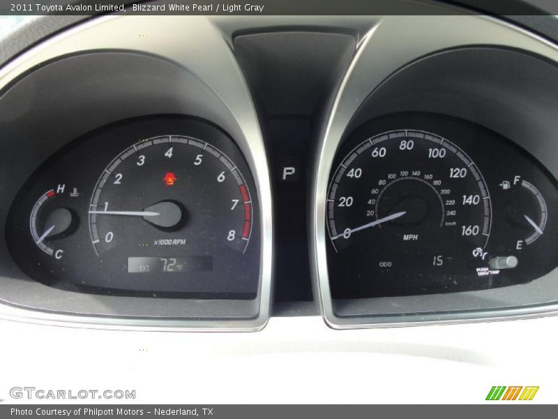 Blizzard White Pearl / Light Gray 2011 Toyota Avalon Limited