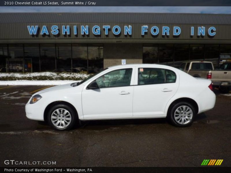 Summit White / Gray 2010 Chevrolet Cobalt LS Sedan
