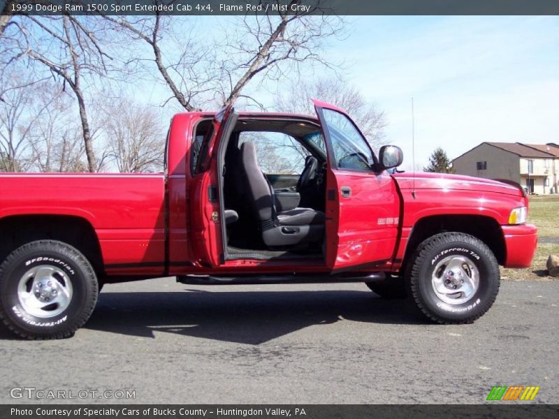 Flame Red / Mist Gray 1999 Dodge Ram 1500 Sport Extended Cab 4x4
