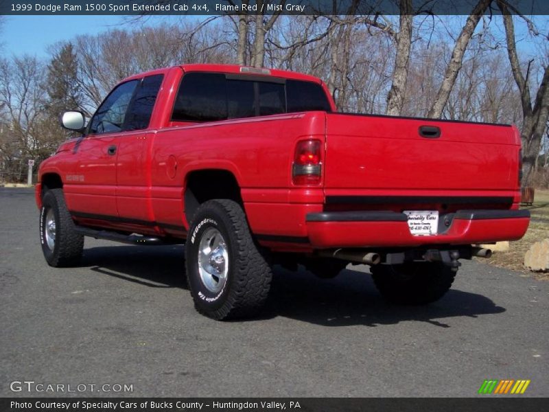 Flame Red / Mist Gray 1999 Dodge Ram 1500 Sport Extended Cab 4x4