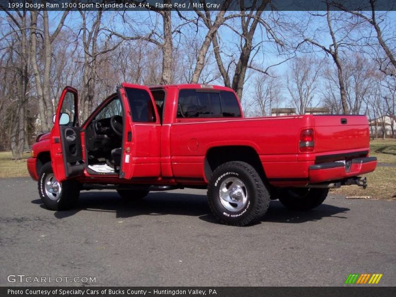 Flame Red / Mist Gray 1999 Dodge Ram 1500 Sport Extended Cab 4x4