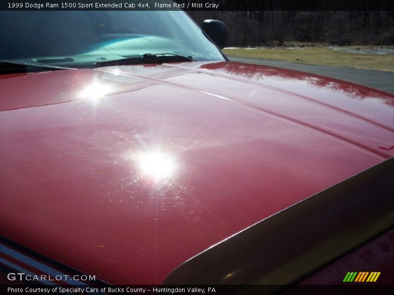 Flame Red / Mist Gray 1999 Dodge Ram 1500 Sport Extended Cab 4x4