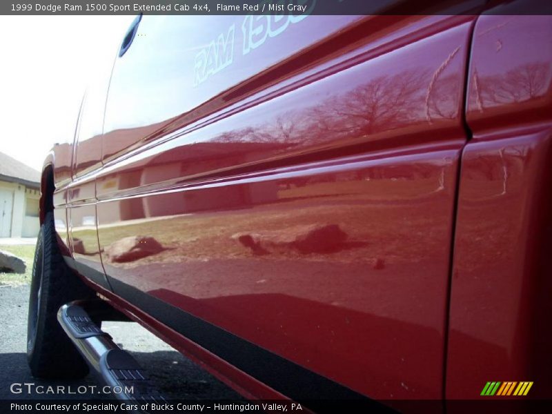 Flame Red / Mist Gray 1999 Dodge Ram 1500 Sport Extended Cab 4x4