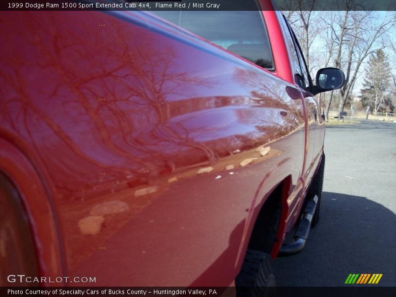 Flame Red / Mist Gray 1999 Dodge Ram 1500 Sport Extended Cab 4x4