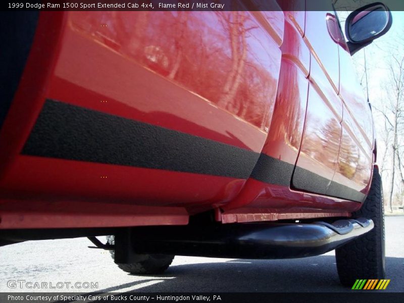 Flame Red / Mist Gray 1999 Dodge Ram 1500 Sport Extended Cab 4x4