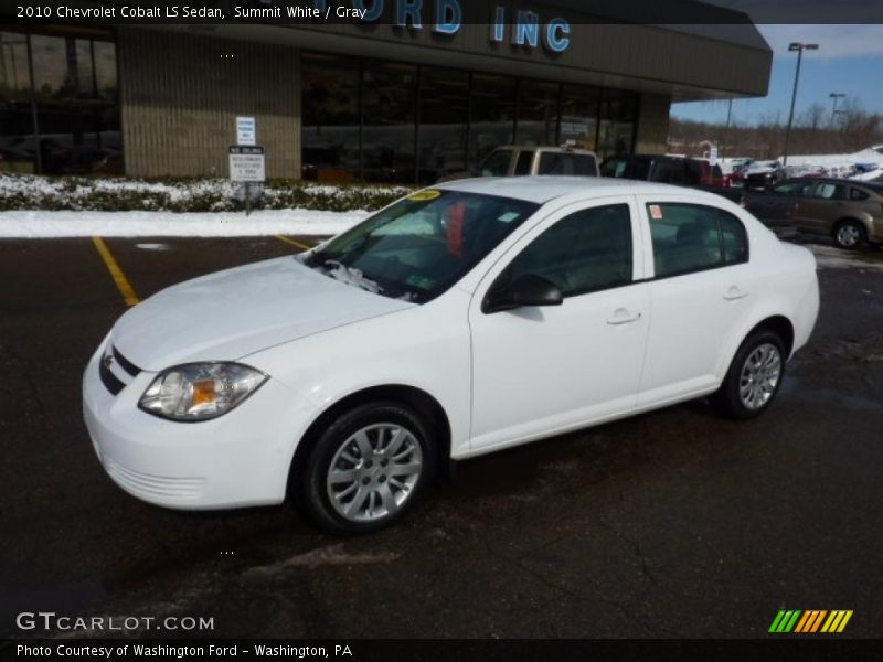 Summit White / Gray 2010 Chevrolet Cobalt LS Sedan