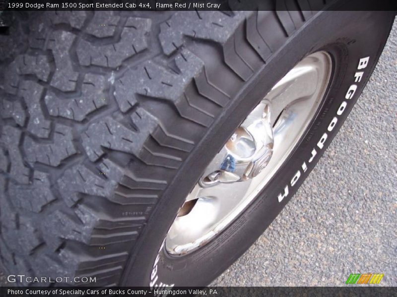 Flame Red / Mist Gray 1999 Dodge Ram 1500 Sport Extended Cab 4x4