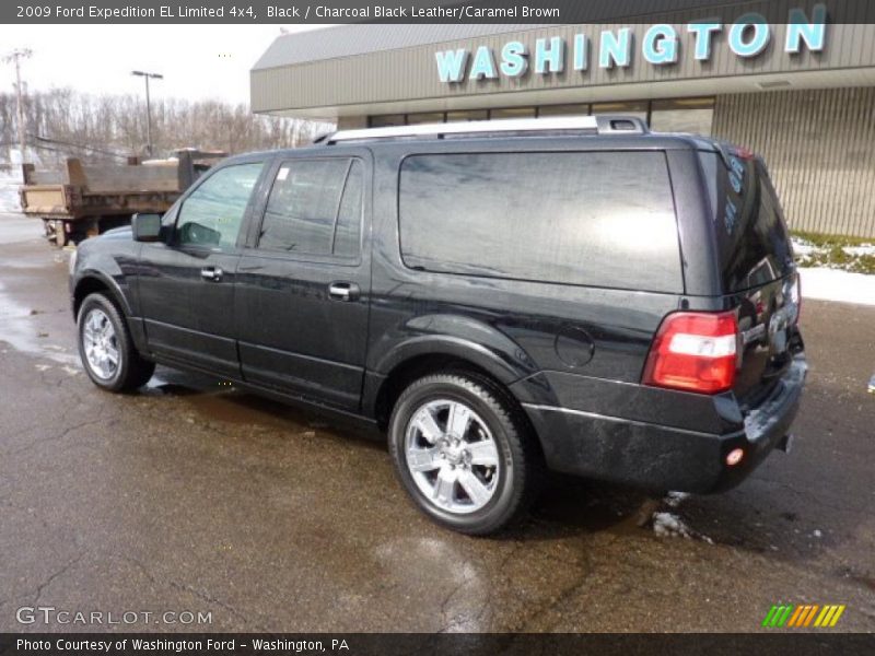 Black / Charcoal Black Leather/Caramel Brown 2009 Ford Expedition EL Limited 4x4