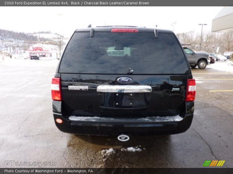 Black / Charcoal Black Leather/Caramel Brown 2009 Ford Expedition EL Limited 4x4