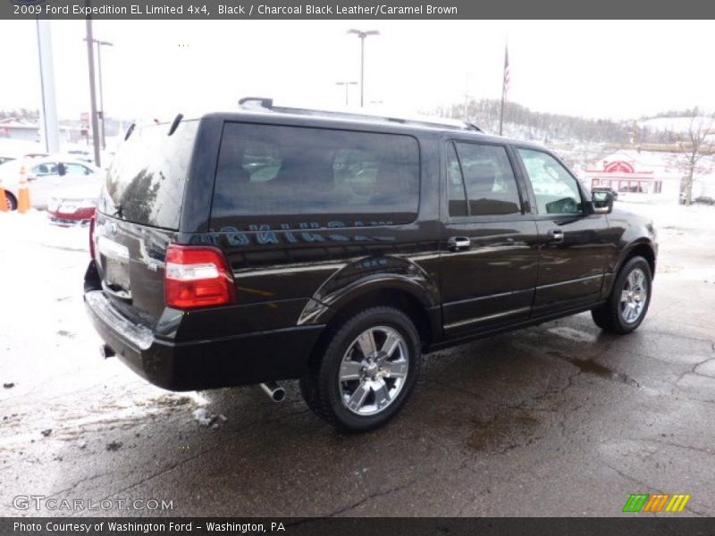 Black / Charcoal Black Leather/Caramel Brown 2009 Ford Expedition EL Limited 4x4