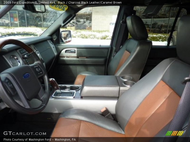  2009 Expedition EL Limited 4x4 Charcoal Black Leather/Caramel Brown Interior