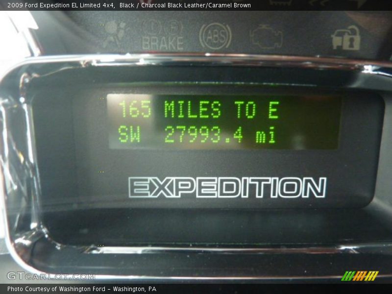 Black / Charcoal Black Leather/Caramel Brown 2009 Ford Expedition EL Limited 4x4