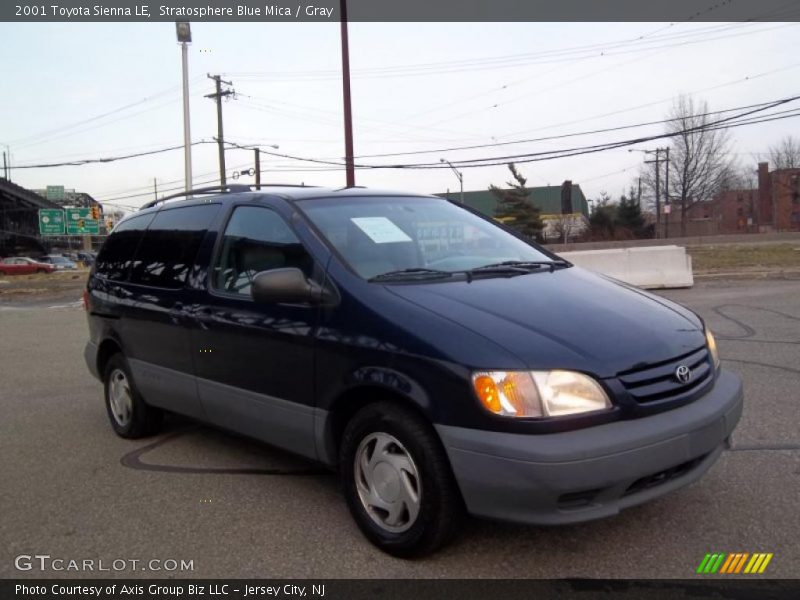 Stratosphere Blue Mica / Gray 2001 Toyota Sienna LE