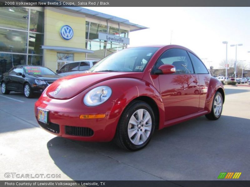 Salsa Red / Black 2008 Volkswagen New Beetle S Coupe