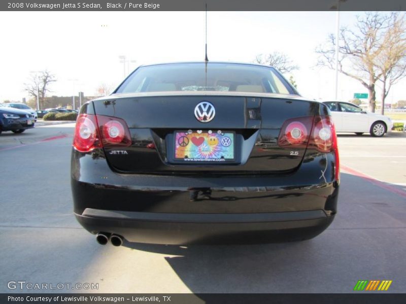Black / Pure Beige 2008 Volkswagen Jetta S Sedan