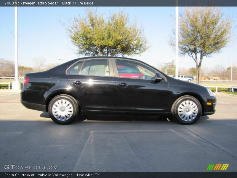 Black / Pure Beige 2008 Volkswagen Jetta S Sedan