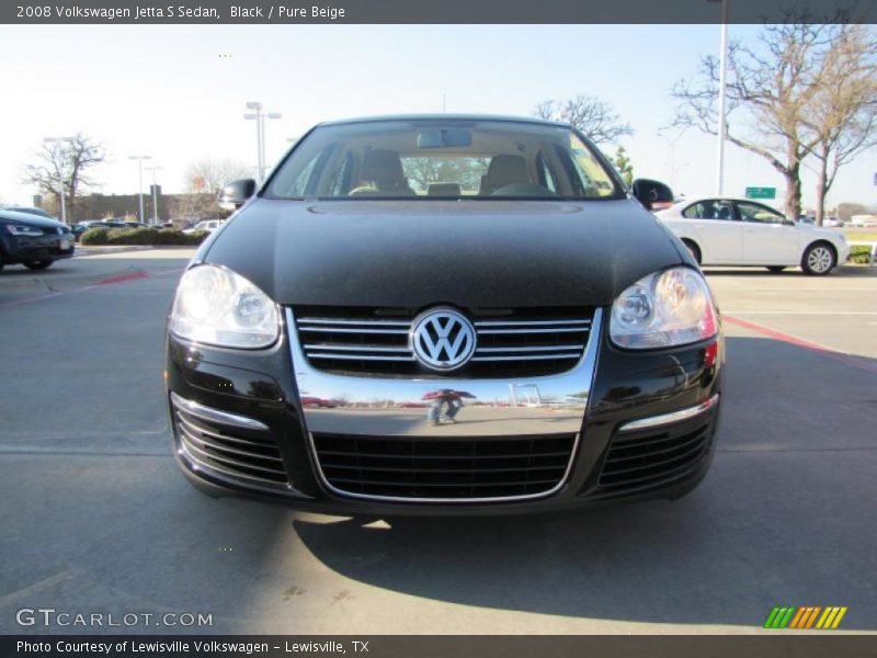 Black / Pure Beige 2008 Volkswagen Jetta S Sedan