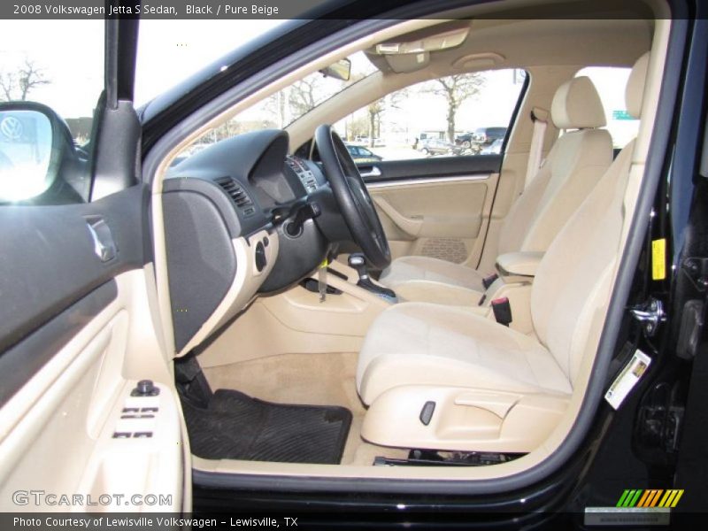Black / Pure Beige 2008 Volkswagen Jetta S Sedan