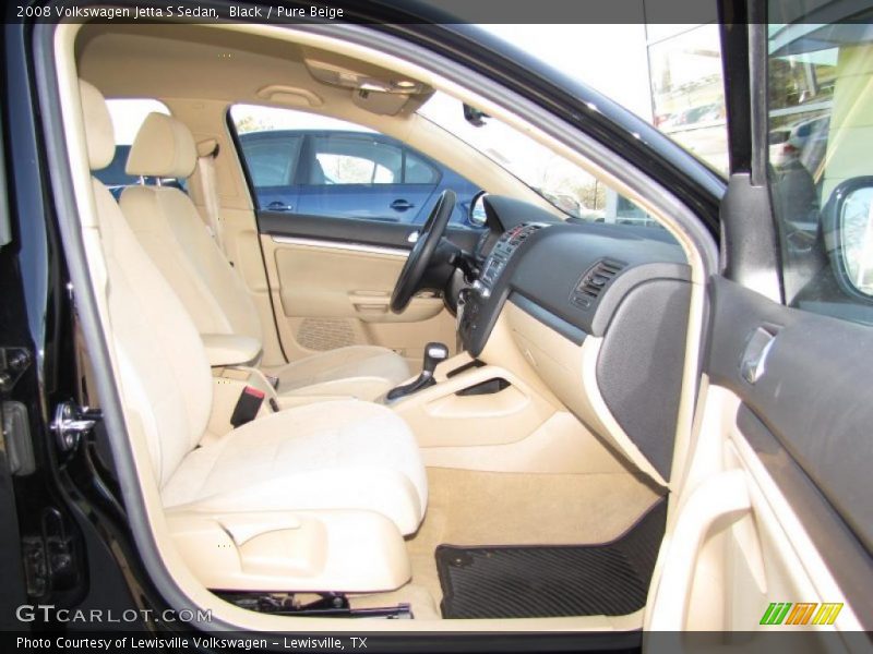 Black / Pure Beige 2008 Volkswagen Jetta S Sedan