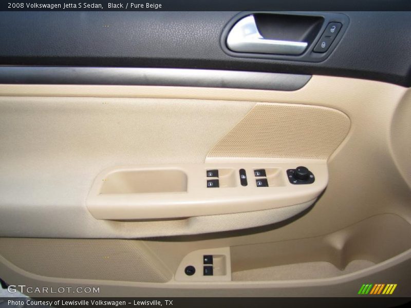 Black / Pure Beige 2008 Volkswagen Jetta S Sedan