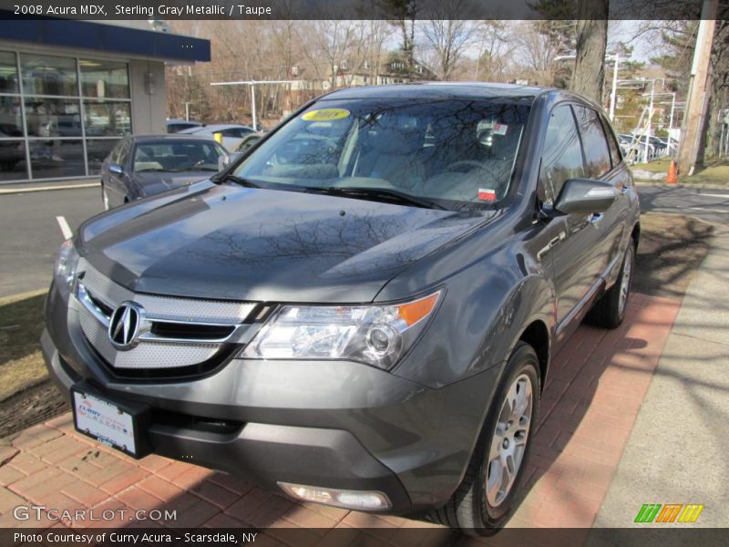 Sterling Gray Metallic / Taupe 2008 Acura MDX