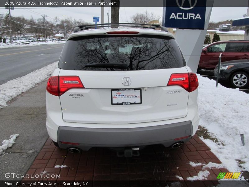 Aspen White Pearl / Parchment 2008 Acura MDX Technology