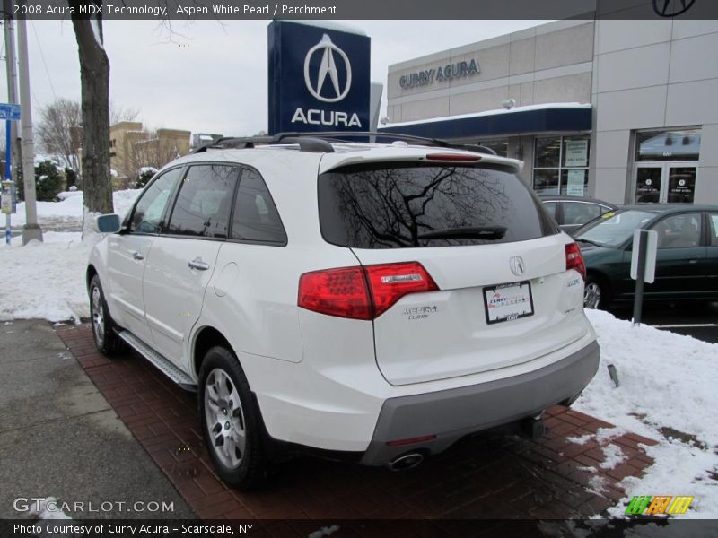 Aspen White Pearl / Parchment 2008 Acura MDX Technology
