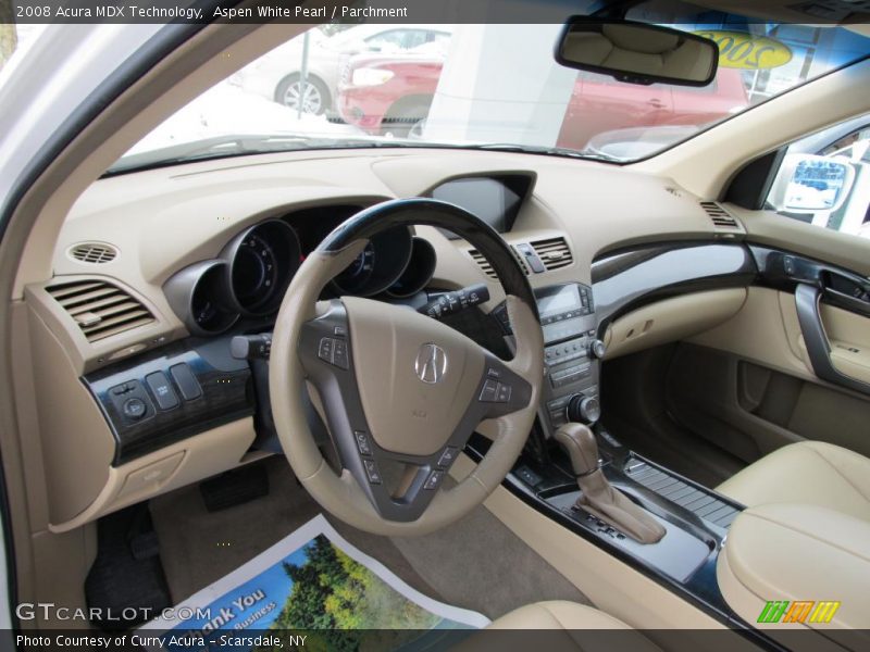 Aspen White Pearl / Parchment 2008 Acura MDX Technology