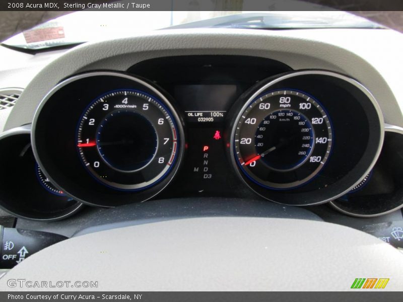Sterling Gray Metallic / Taupe 2008 Acura MDX