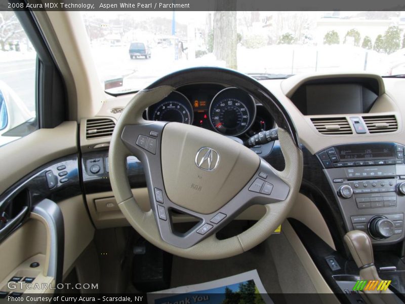 Aspen White Pearl / Parchment 2008 Acura MDX Technology