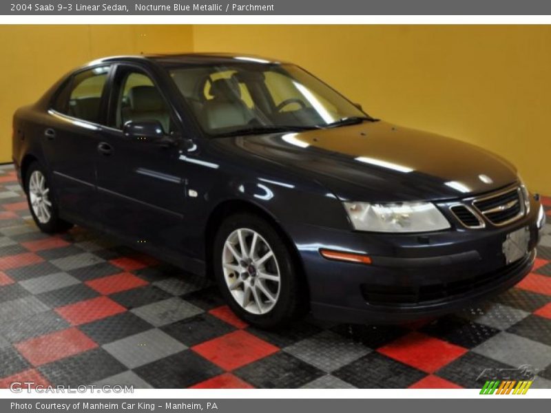 Nocturne Blue Metallic / Parchment 2004 Saab 9-3 Linear Sedan