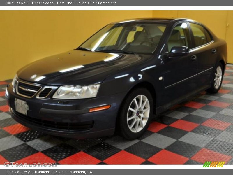 Nocturne Blue Metallic / Parchment 2004 Saab 9-3 Linear Sedan