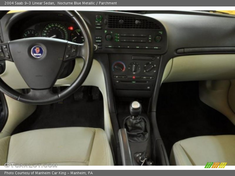 Nocturne Blue Metallic / Parchment 2004 Saab 9-3 Linear Sedan