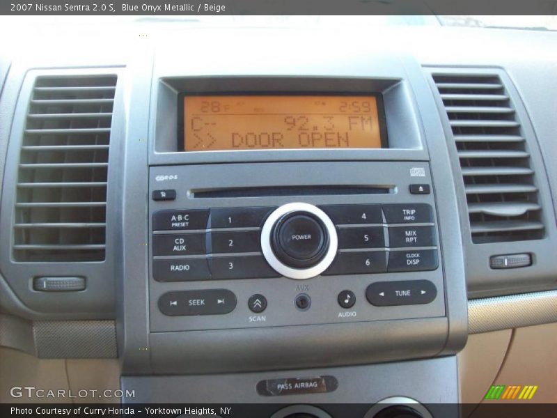 Blue Onyx Metallic / Beige 2007 Nissan Sentra 2.0 S