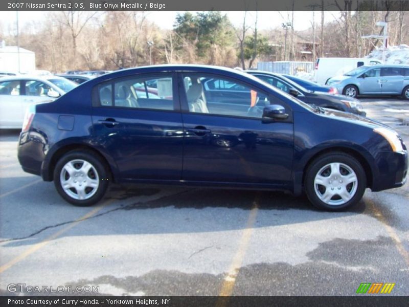 Blue Onyx Metallic / Beige 2007 Nissan Sentra 2.0 S