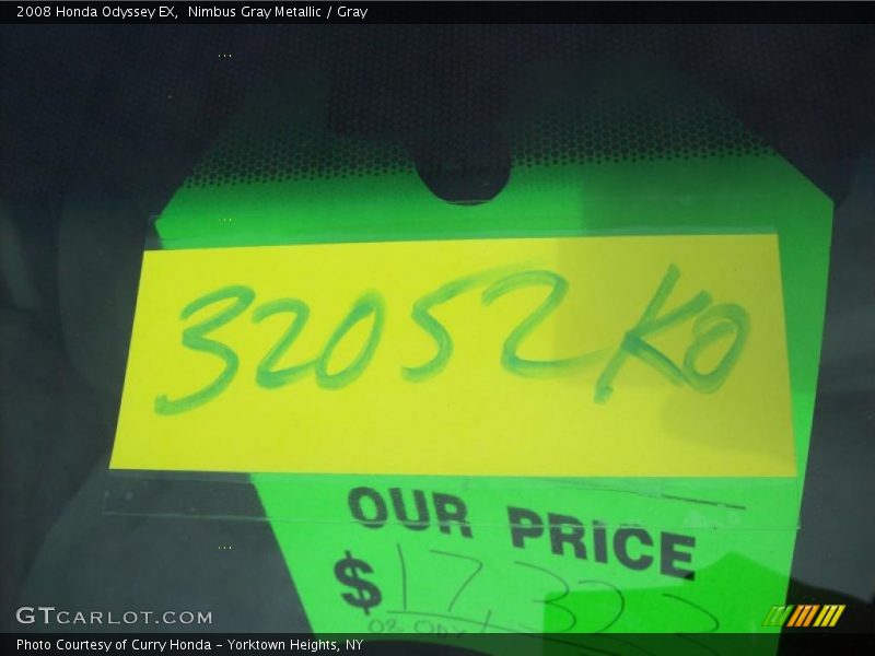 Nimbus Gray Metallic / Gray 2008 Honda Odyssey EX