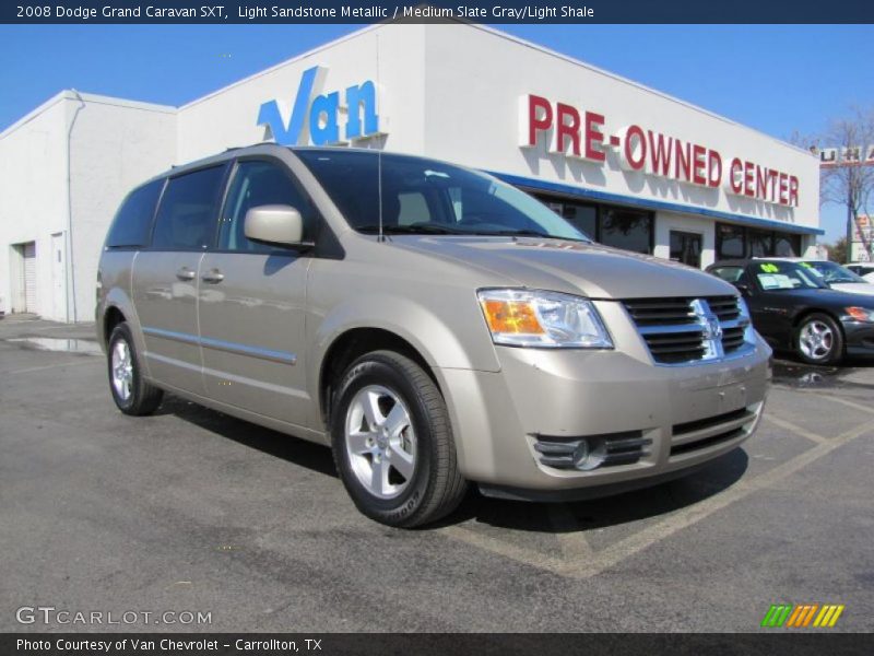 Light Sandstone Metallic / Medium Slate Gray/Light Shale 2008 Dodge Grand Caravan SXT