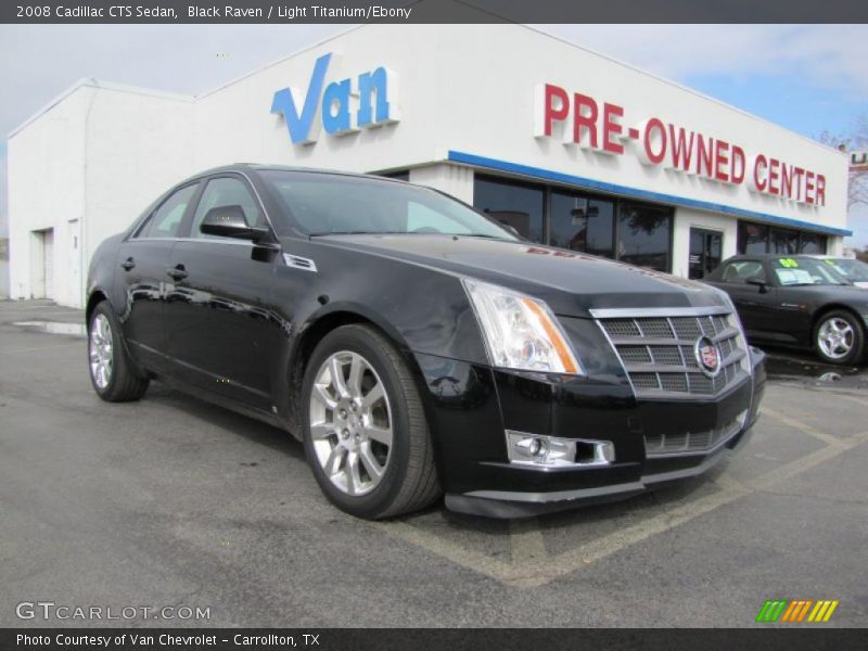 Black Raven / Light Titanium/Ebony 2008 Cadillac CTS Sedan