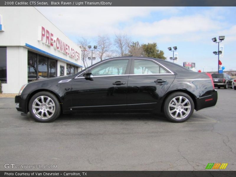 Black Raven / Light Titanium/Ebony 2008 Cadillac CTS Sedan