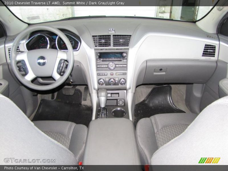 Summit White / Dark Gray/Light Gray 2010 Chevrolet Traverse LT AWD