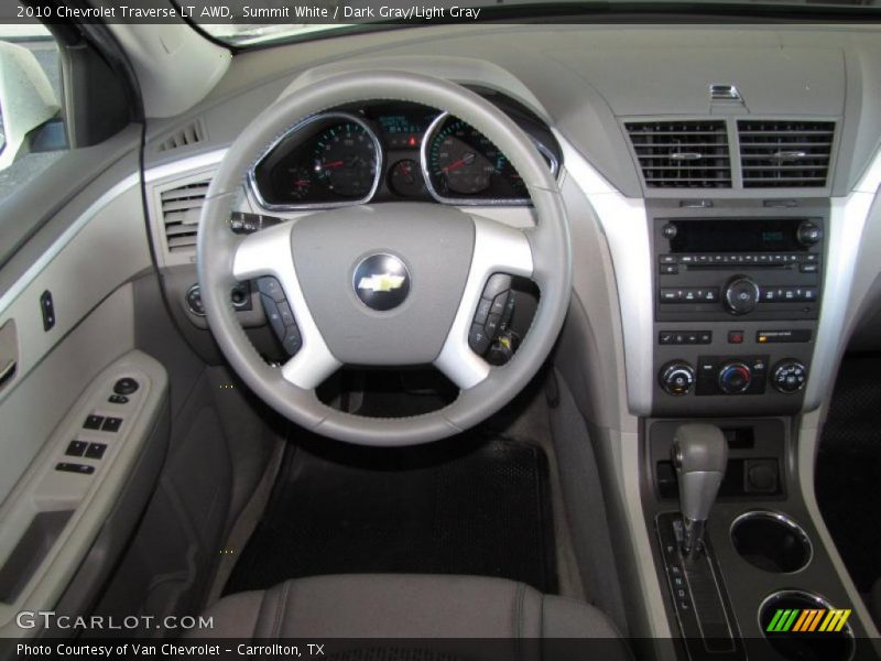 Summit White / Dark Gray/Light Gray 2010 Chevrolet Traverse LT AWD
