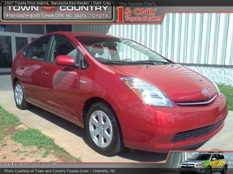Barcelona Red Metallic / Dark Gray 2007 Toyota Prius Hybrid