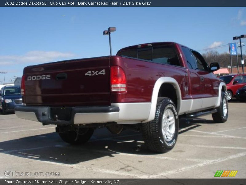 Dark Garnet Red Pearl / Dark Slate Gray 2002 Dodge Dakota SLT Club Cab 4x4