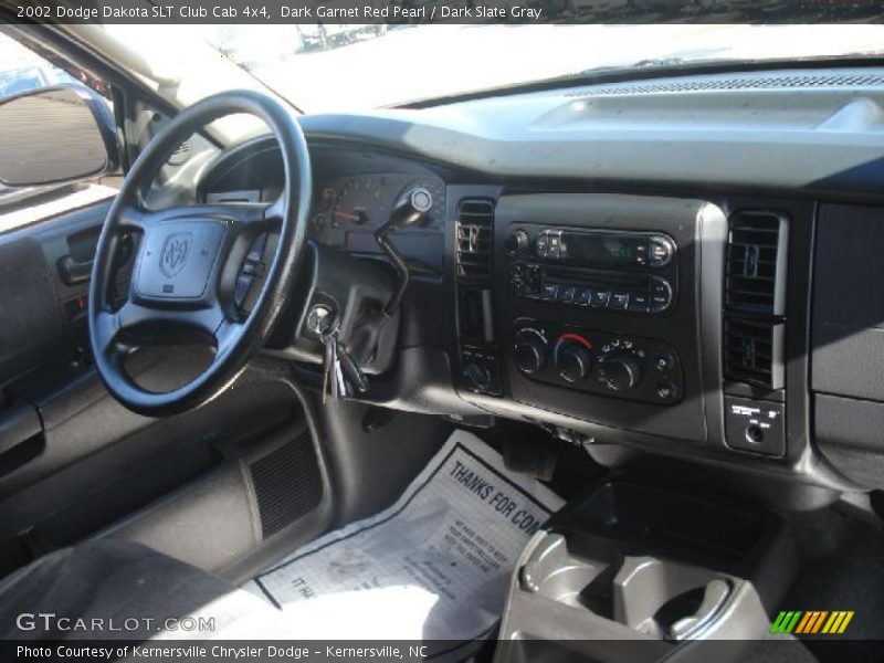 Dark Garnet Red Pearl / Dark Slate Gray 2002 Dodge Dakota SLT Club Cab 4x4