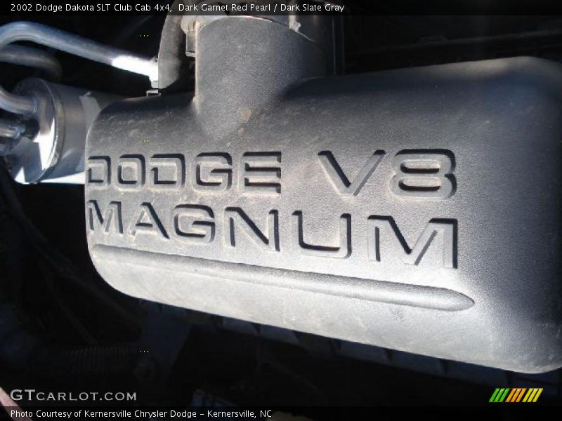 Dark Garnet Red Pearl / Dark Slate Gray 2002 Dodge Dakota SLT Club Cab 4x4