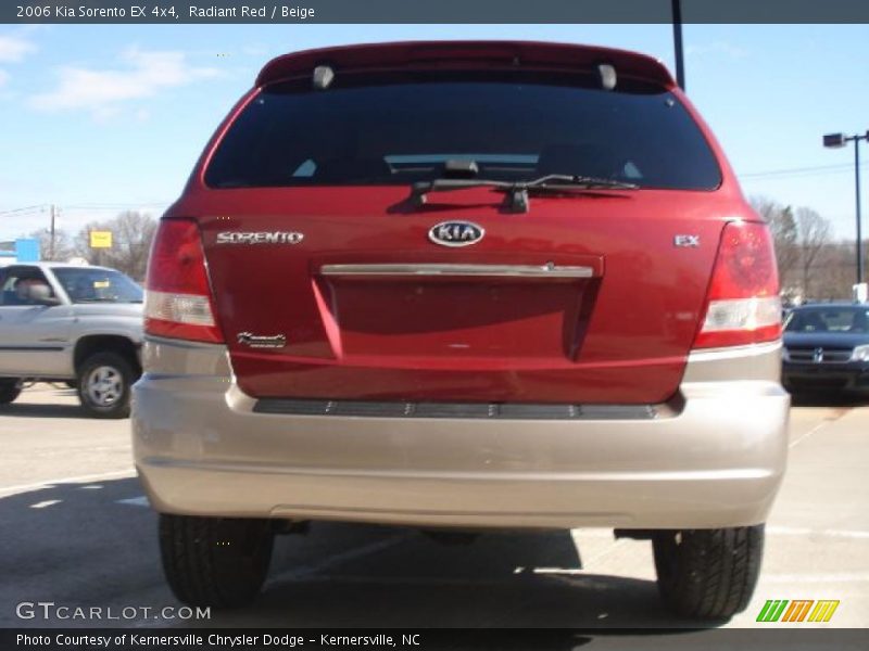 Radiant Red / Beige 2006 Kia Sorento EX 4x4