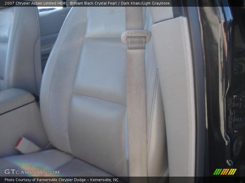 Brilliant Black Crystal Pearl / Dark Khaki/Light Graystone 2007 Chrysler Aspen Limited HEMI