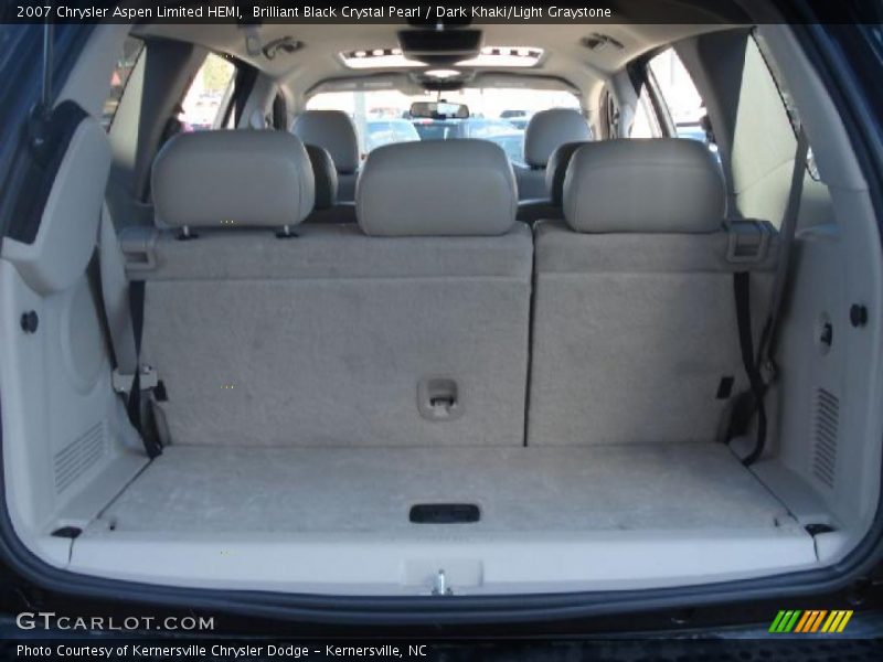 Brilliant Black Crystal Pearl / Dark Khaki/Light Graystone 2007 Chrysler Aspen Limited HEMI